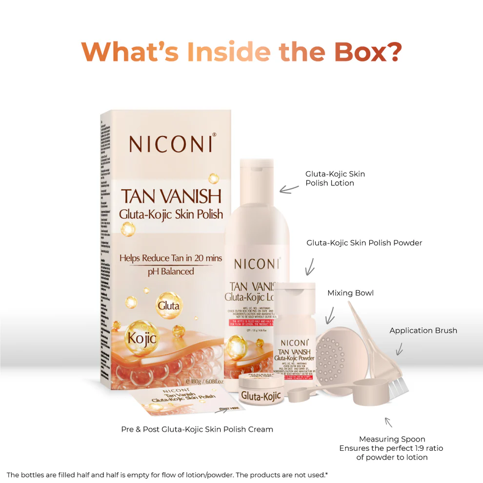 Niconi Tan Vanish Gluta-Kojic Skin Polish 180g (₹80 per use)